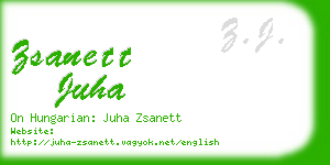 zsanett juha business card
